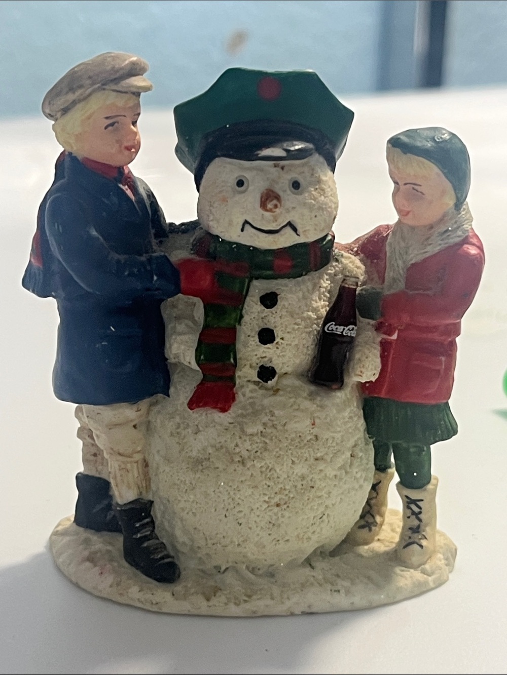VTG 1992 Coca Cola Holiday Snowman with Children – Town Square Collection 634